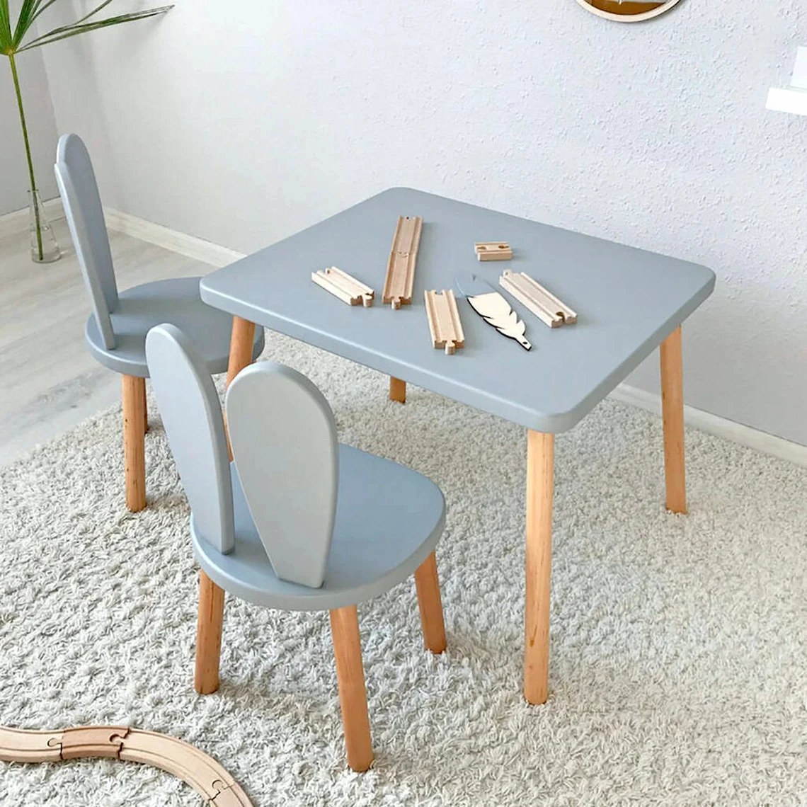 202406 Activity  Wooden Kids Table And Chair Set Montessori Table Montessori Chair Wooden table and chairs for kids