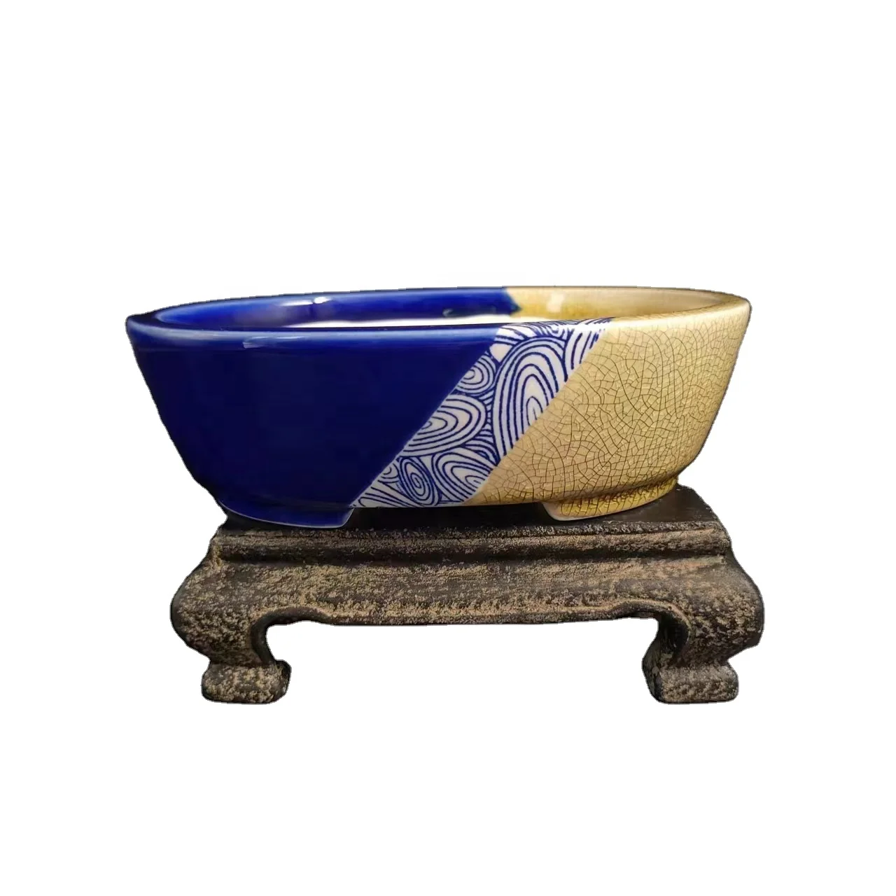 Ручной высокотемпературный глазурованный горшок Yixing bonsai