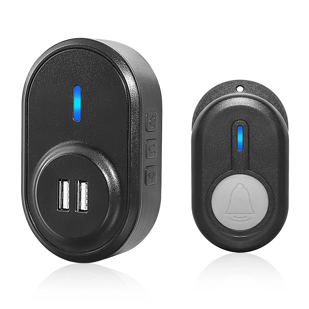 Daytech DB20 1-1 Black Or White Ip55 Waterproof Wireless Doorbell Plug For Home Apartment Office