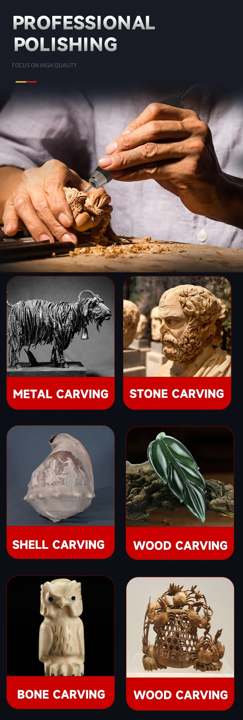 2026 AT-A1 for Sculpture/polishing/cutting/false Tooth 5um Concentricity 50000rpm Micro Brushless Dc Micromotor Handpiece