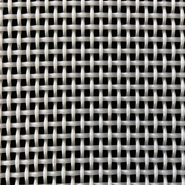 Polyester plain square hole weave  dryer mesh belt cloth woven fabric for paper mills