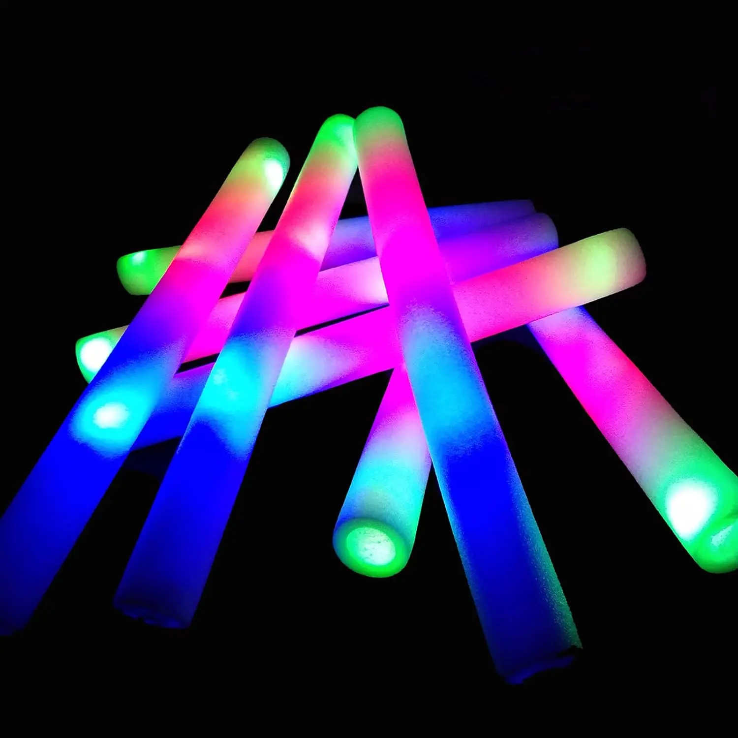Led Foam Sticks, Glow Sticks Party Supplies for party, Wedding, Raves, Concert, Camping, Sporting Events
