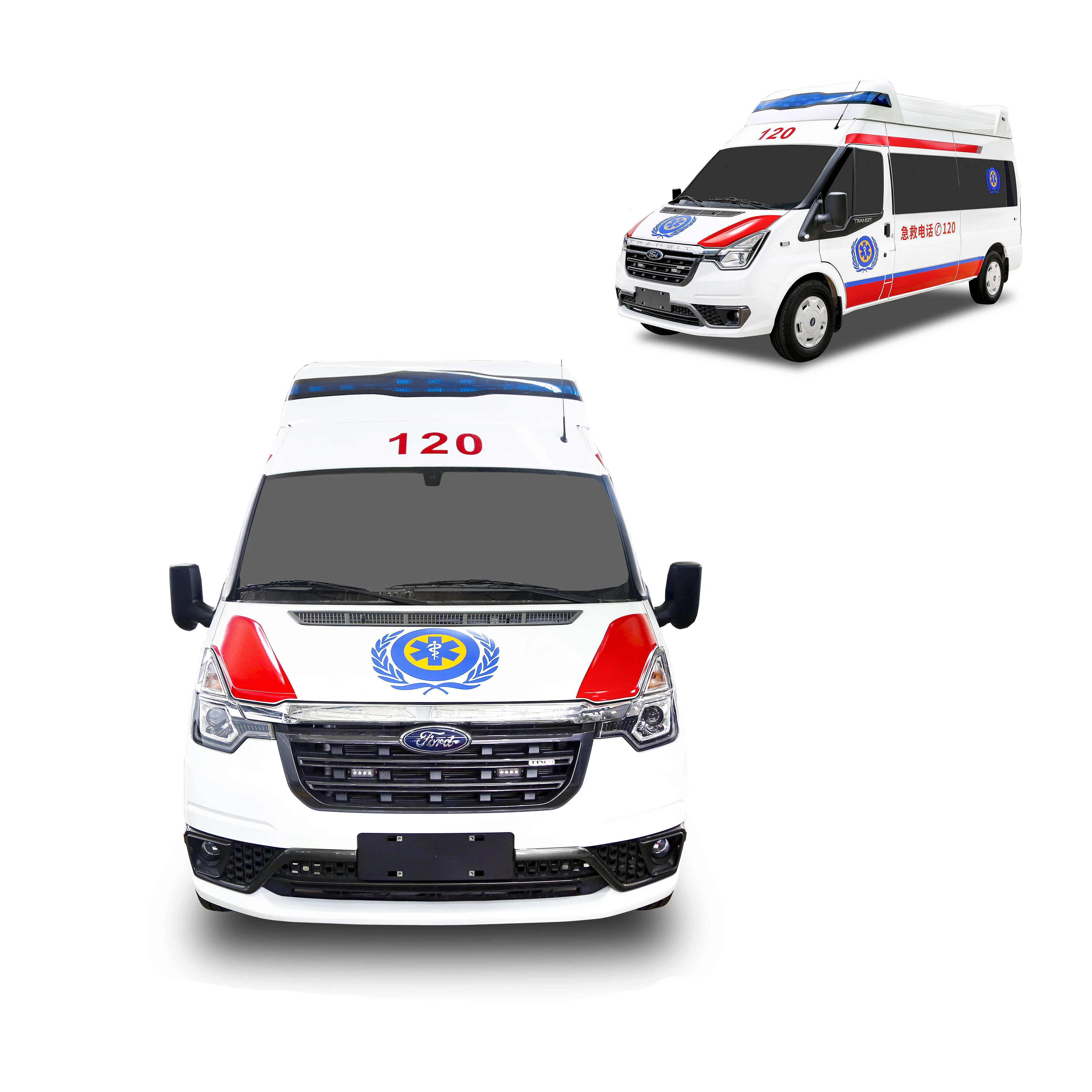 High Quality Monitoring ICU Medical Hospital Ambulance Emergency Vehicle Transit V348 PRO Ambulance Car for exporting