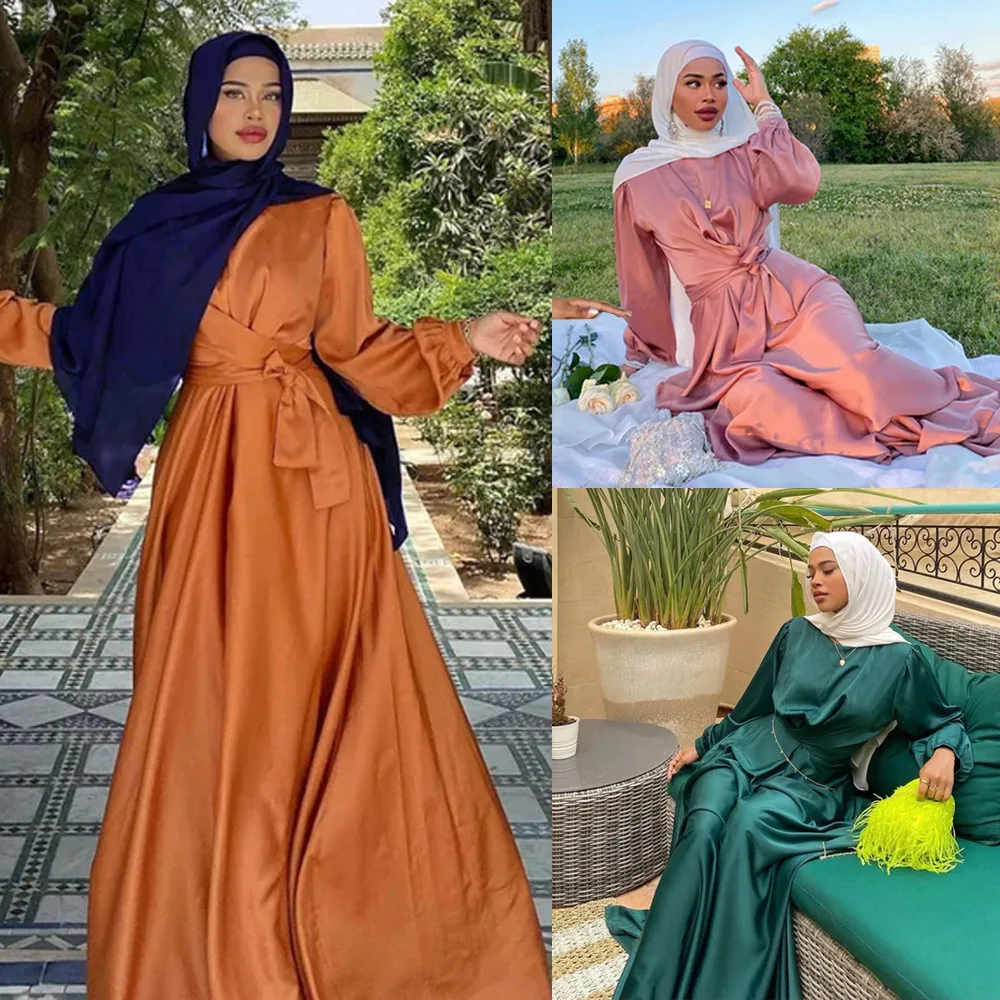 Solid colored robes and ankle dresses for Muslim Hui ethnic groups in the Middle East