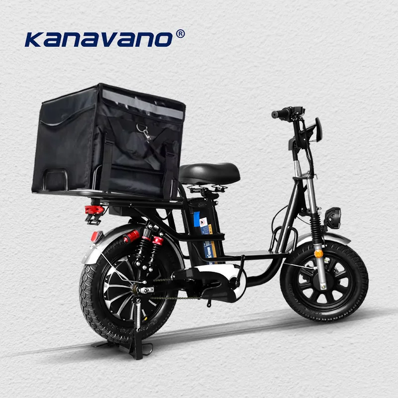 48v electric cargo bike 2 wheel food delivery electric bike 16 inch Wide Tire Electric Moped