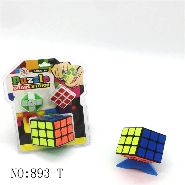 Popular hot selling professional cheap educational toy distribution display tripod block game puzzle toy magic cube