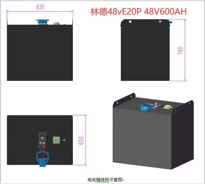 Customized LiFePO4 48v rechargeable forklift battery  36 Volt Electric Forklift Batteries for Sale