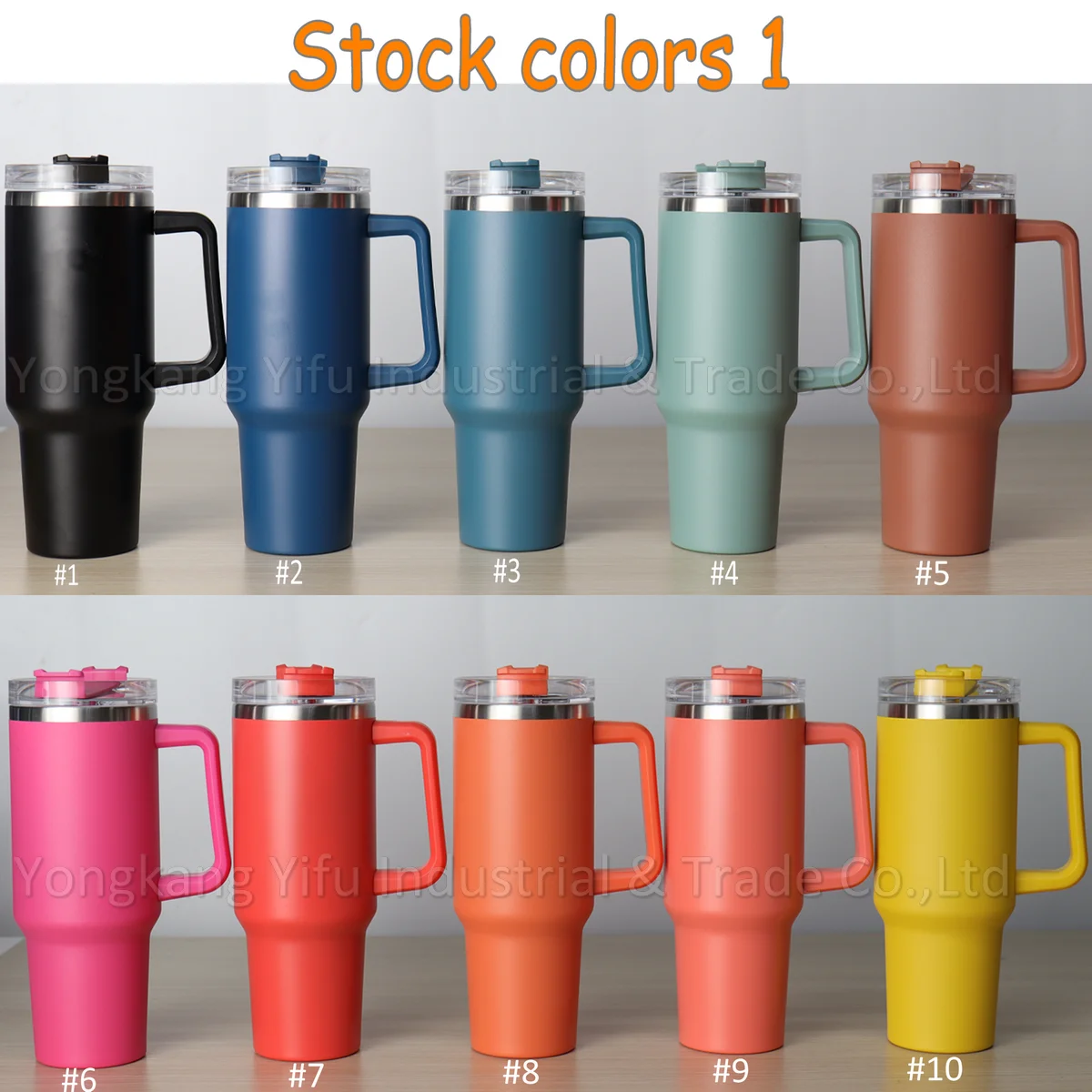 Skirton New 40oz 40 oz stainless steel vacuum insulated cup with handle straw leak proof lid