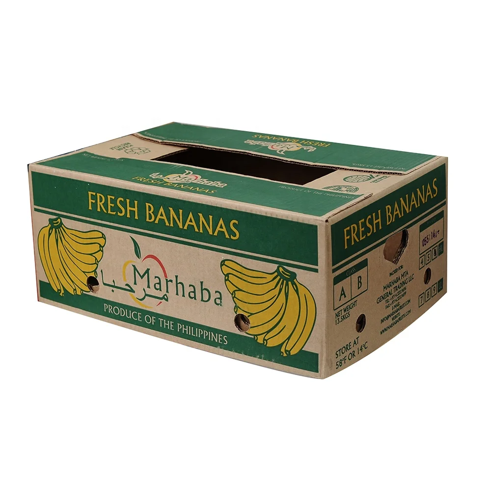 The Factory Manufactures High Quality Corrugated Hard Fresh Fruit And Vegetable Cardboard Banana Boxes For Fruit Transportation