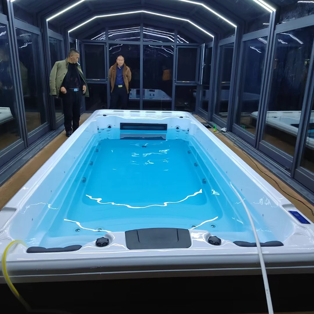 Acrylic Endless Pool Massage Swim Spa hotel swim spa/ jet nozzle outdoor bathtubs massage swimming pool