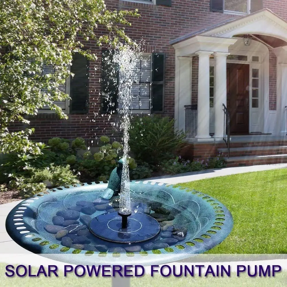 2020 new solar powered water pump solar fountain with led light