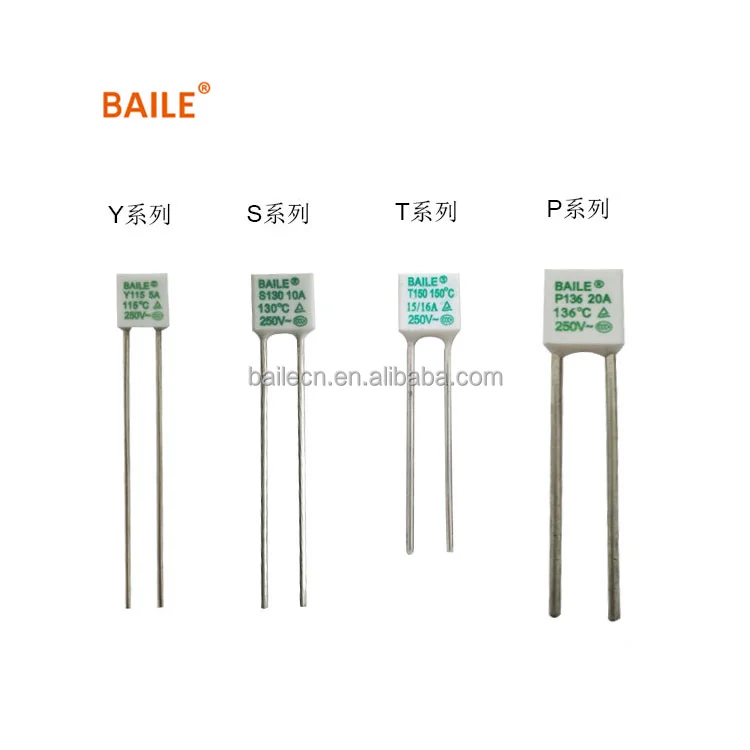 BAILE YSTP Series high quality lightning protect thermal fuse link for switch 130c 2a 250v