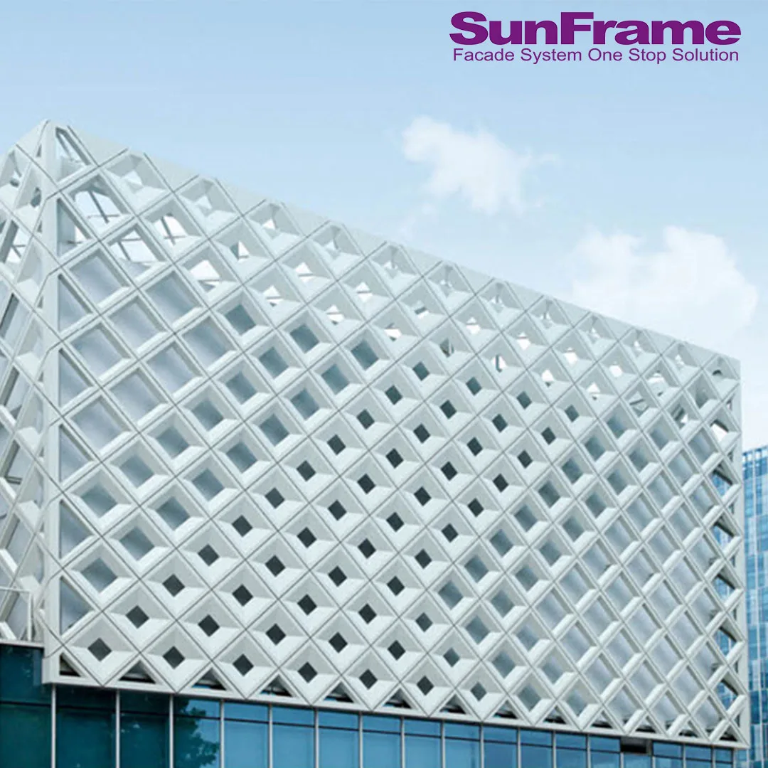 Modern Aluminum Carved Curtain Wall Panel Outdoor Decorative Facade Cladding Villas Engraved Perforated Sheet Panel Hotel