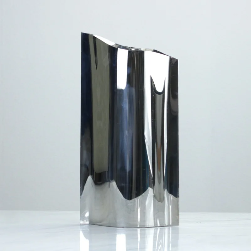 Modern Stainless Steel Flower Vase Dining Table Vase Living Room Hotel Corridor American Style Ornaments Multi scenario Vase