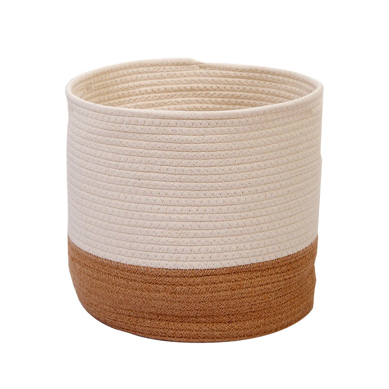Eco Cotton Rope Laundry Basket for Clothes Kids Toy Durable Laundry Storage Bag Hamper Custom