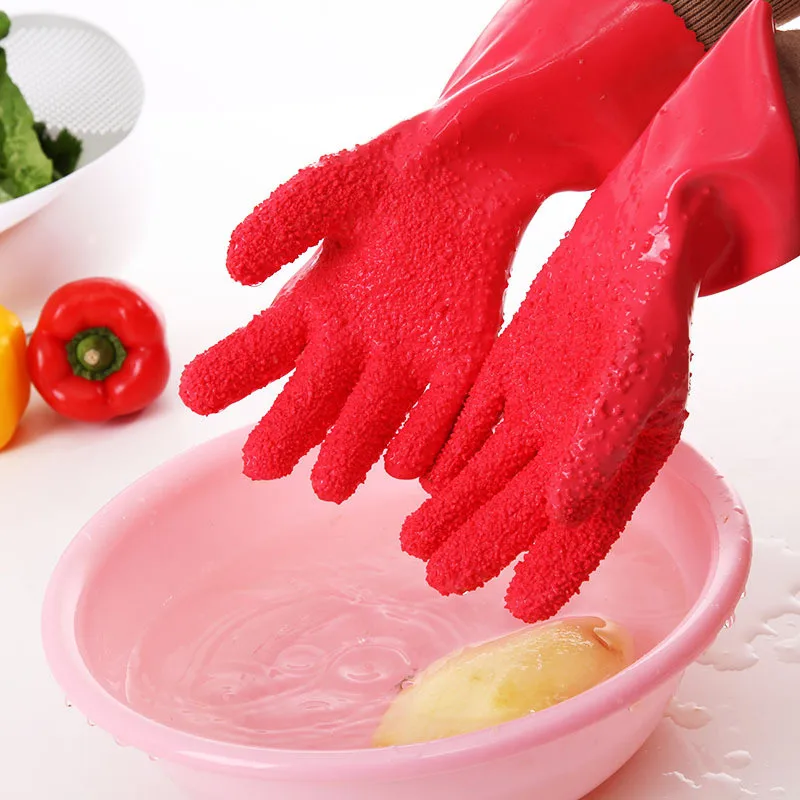 Japan Creative Peeled Potato Cleaning Gloves Kitchen Vegetable Rub Fruits Skin Scraping Fish Scale Non-slip Household Glove