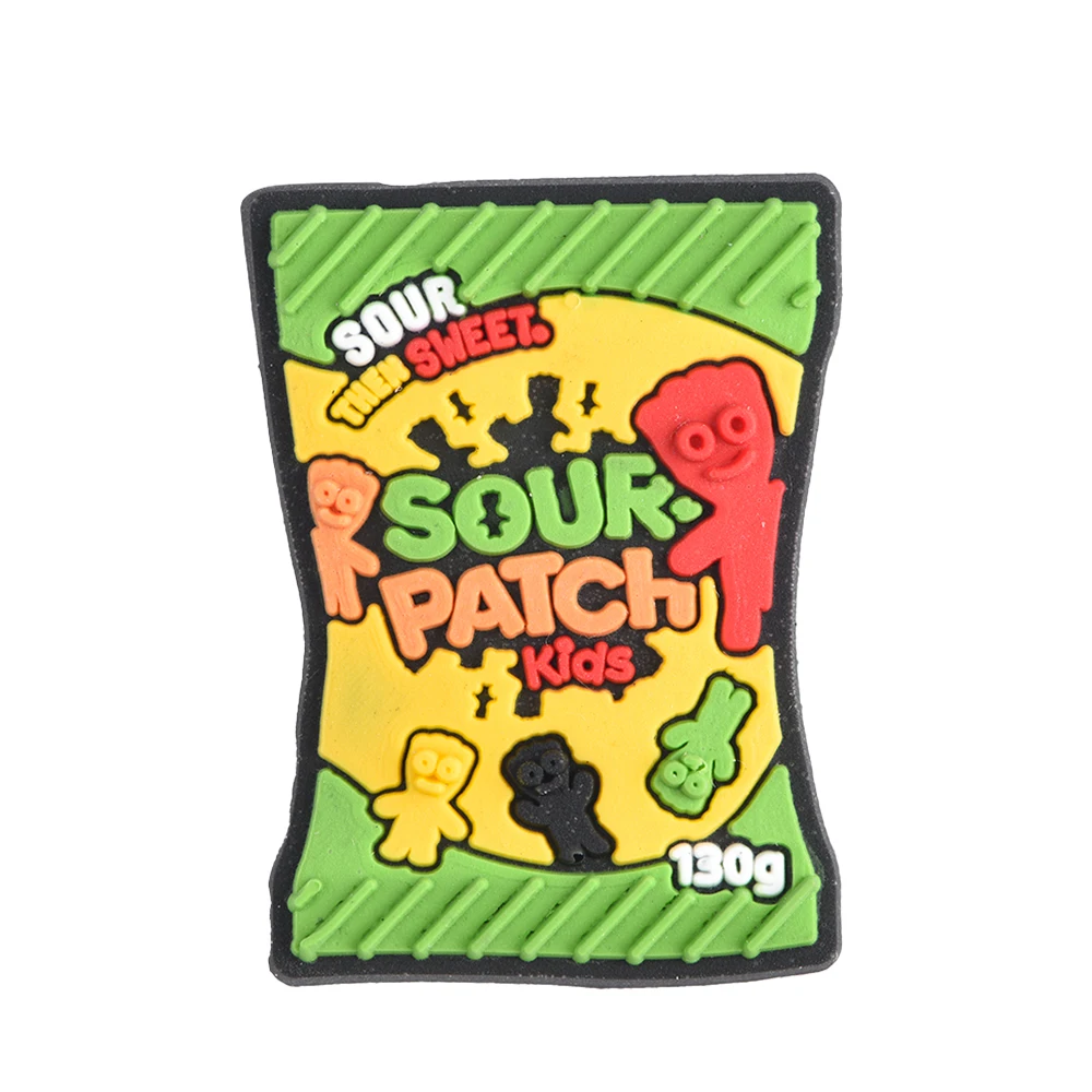 Wholesale all kinds of food and drink PVC&Rubber crocks charms candy noodles bread cookies shoes charms for clog