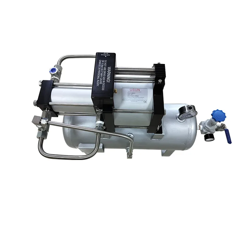 USUN Model: AB05T-20L  20-40 Bar  air pressure booster pump system with 20 Liters tank and pressure regulator