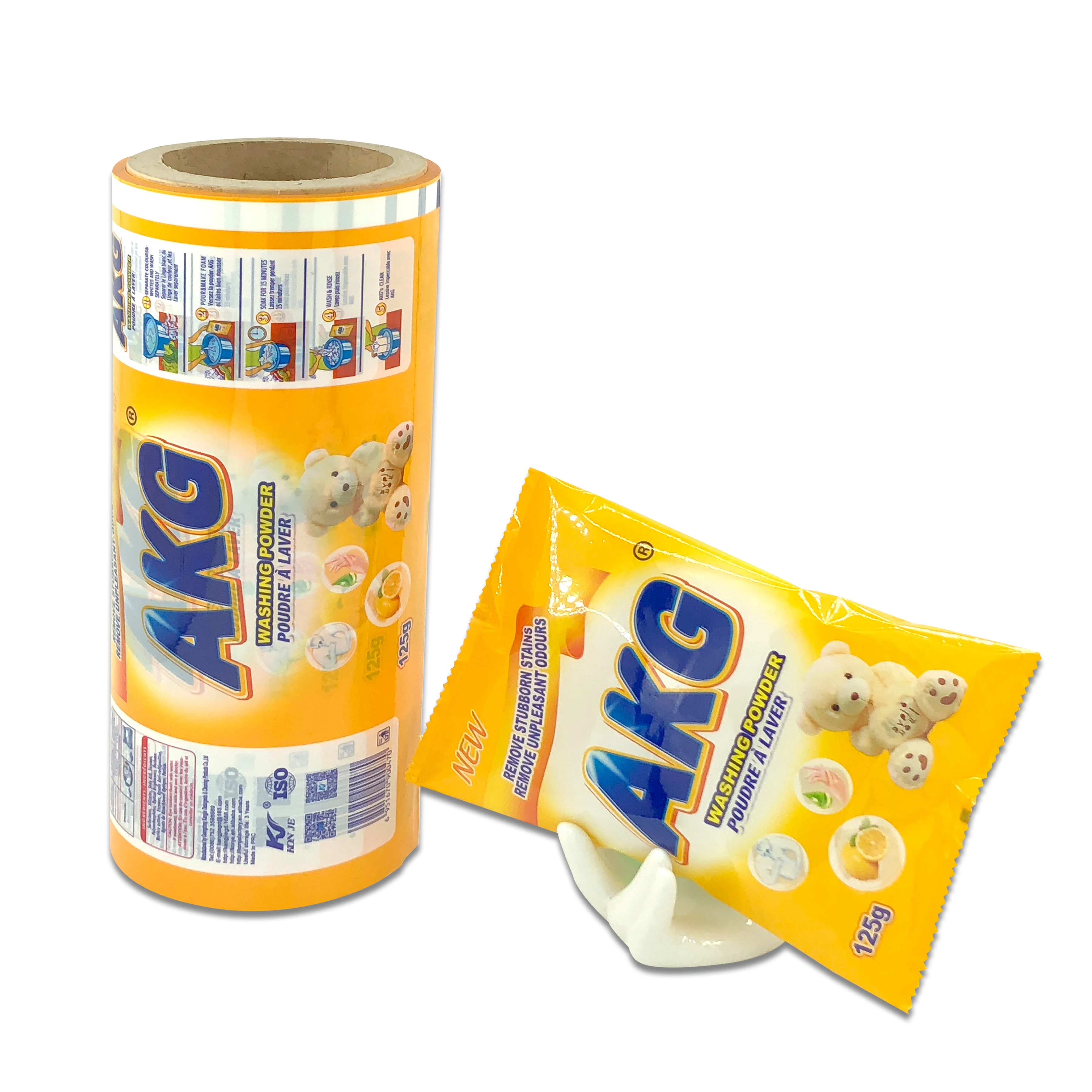 Custom high barrier film roll for detergent washing powder automatic packing roll stock