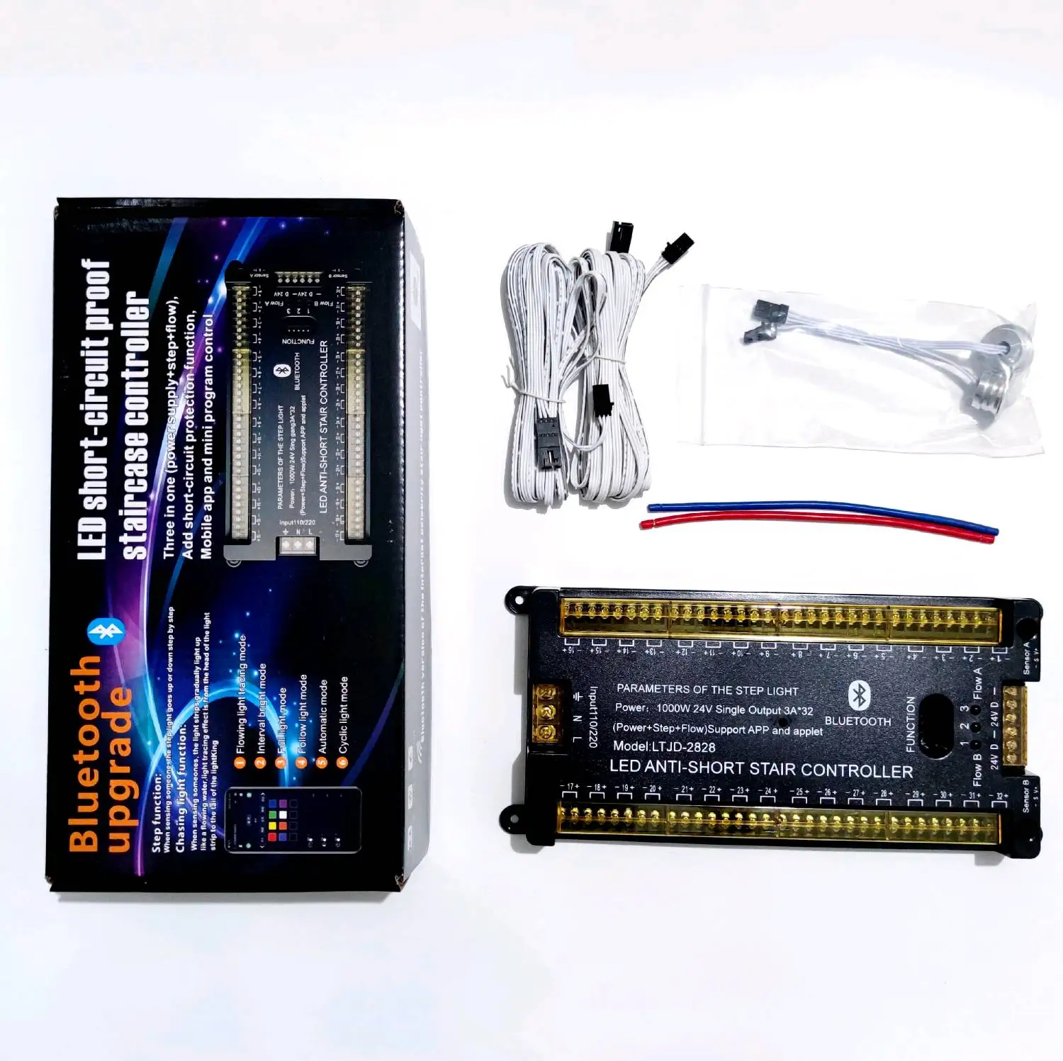 Smart Stairs Lights Control System for Stairway automatic Step Lights Human PIR sensor Stair Light Controller with motion sensor