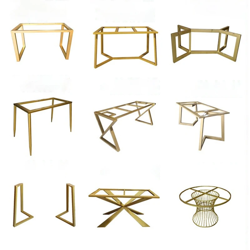 gold table frames golden stainless steel dining table iron frame with luxury table frame