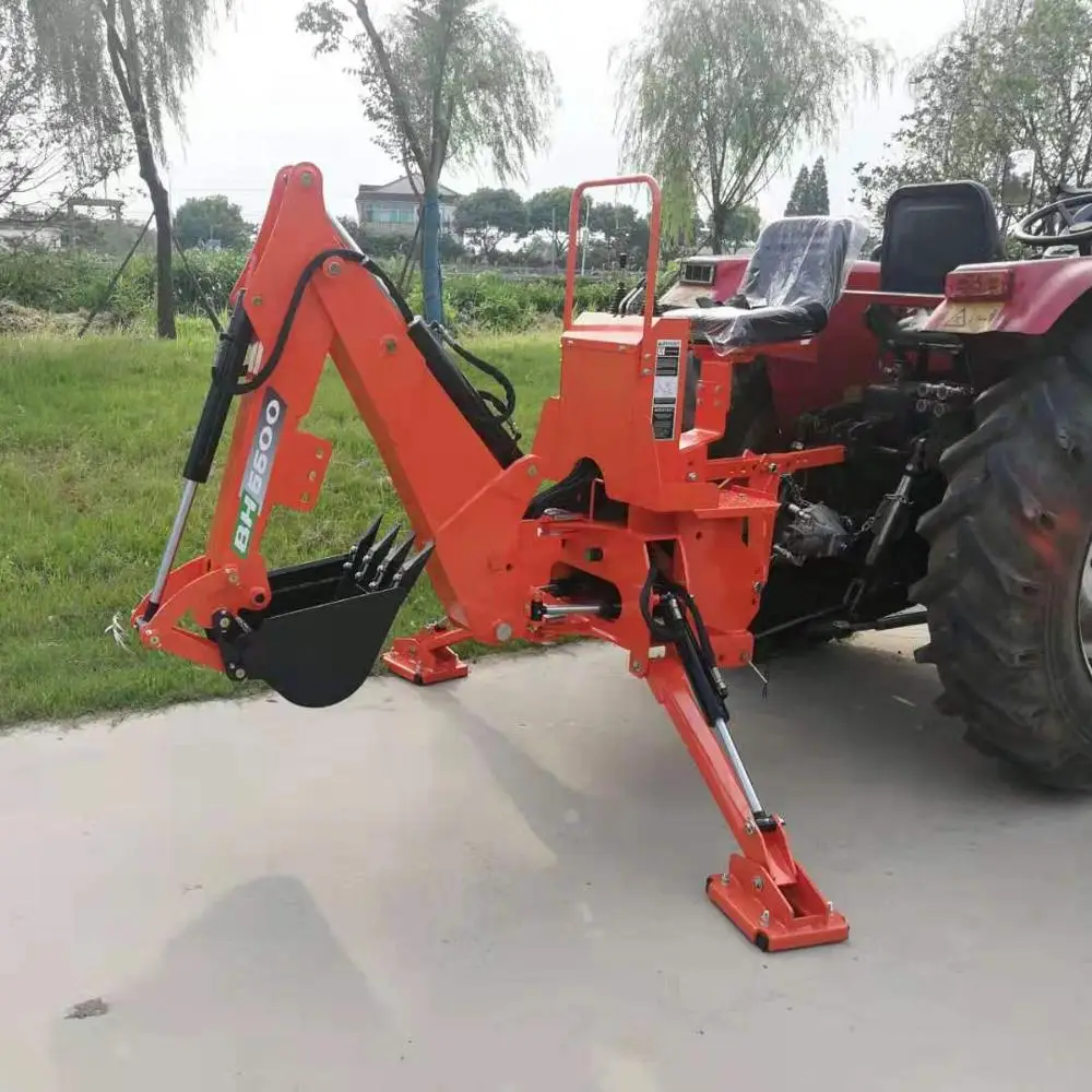 Cheap price farm tractor with front end loader and backhoe