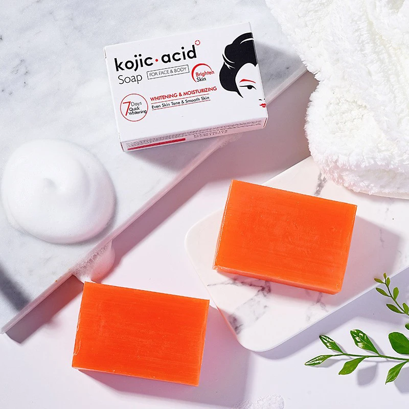 Natural Organic Kojic Acid & Papaya Skin Whitening Body Face Brightening Soap