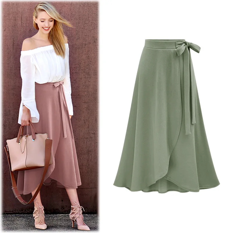 plus size chiffon satin bohemian linen high waist lady long boho cotton pleated maxi ladies skirt summer wholesale women