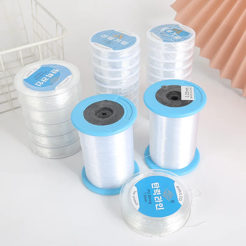 Wholesale Bulk Art Craft DIY PU Plastic Polyester Sew Fish Threads Rod Line Rope Cord Pearl Beads Crystal Elastic Weave Threads