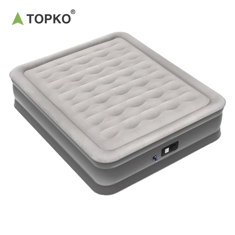 TOPKO High Quality Double Inflatable Mattress Outdoor for Camping, Home & Travel Inflatable Air Bed