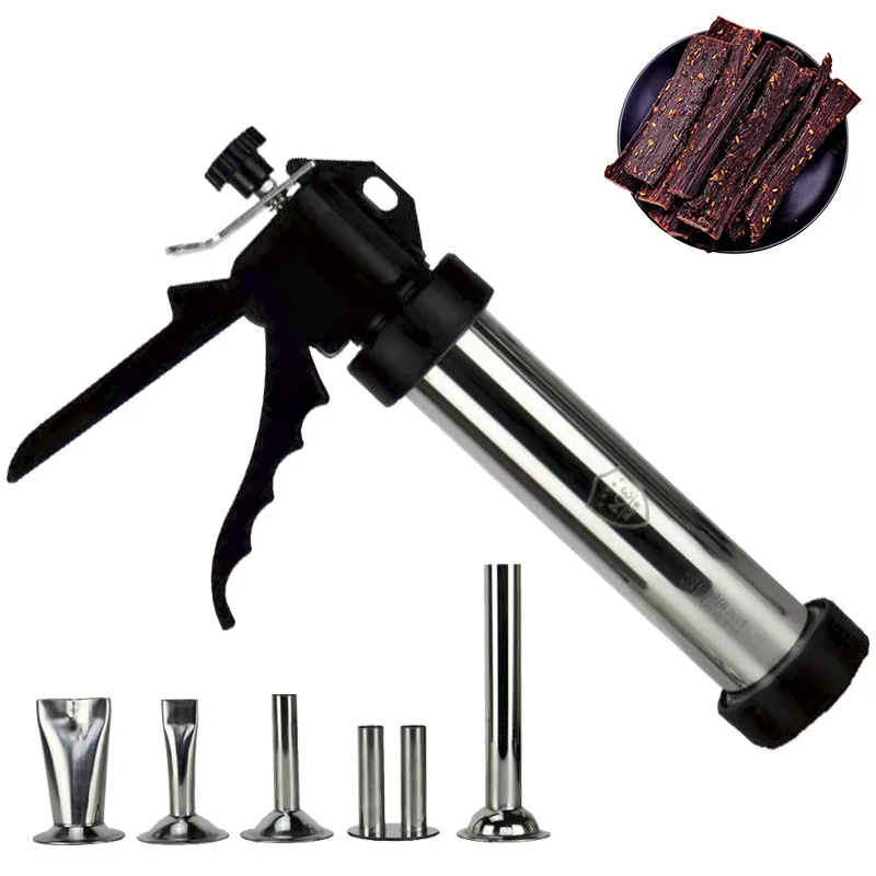 syringe meat strip jerky gun maker injector dog machine kit with stainless steel body funnel beef machines for sale