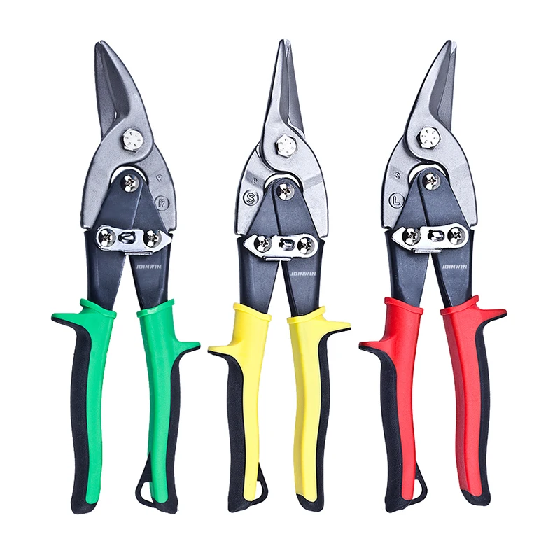 Industrial Grade High Quality Chrome Vanadium Aviation Tin Snips CR-V  Iron Sheet Cutting Scissors
