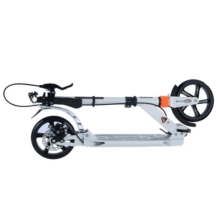 
kick scooters adult 12 mini two foot plate push scooter with foot brake folding foot pedal scooter 