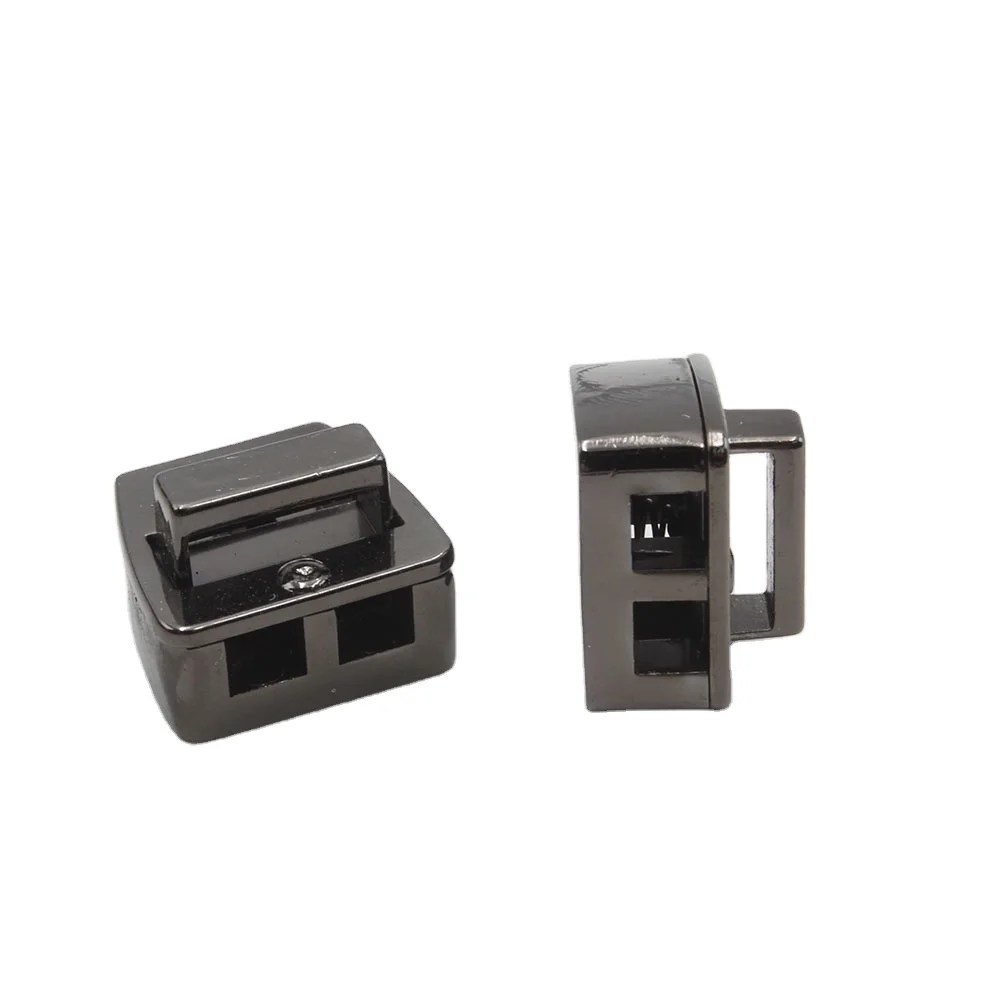 The latest metal spring wire lock stopper adjustable pull cord buckle metal plug button