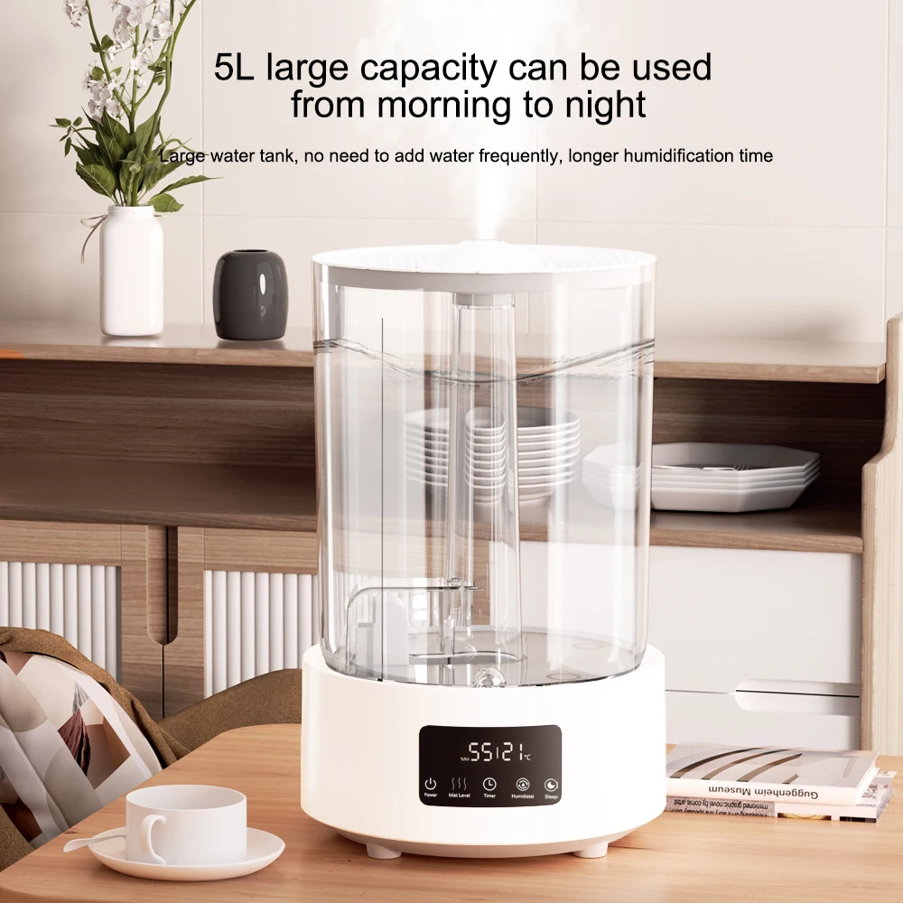 Smart Wifi App Control Humidificador 5L Transparent Water Tank Essential Oil Diffuser Mist Air Humidifiers With Timer