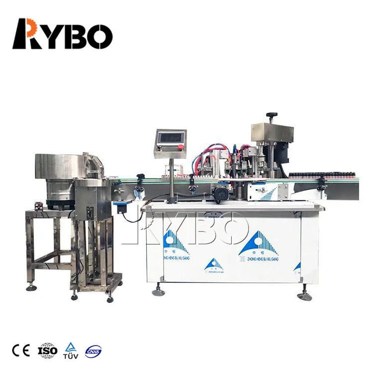 Mini small size auto lip balm lipmatte lipgloss lipstick tube reagent filling and sealing machine with heated mixing