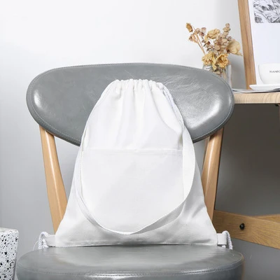 
Wholesale Canvas Cotton Drawstring Logo Bag with Customized Logo 