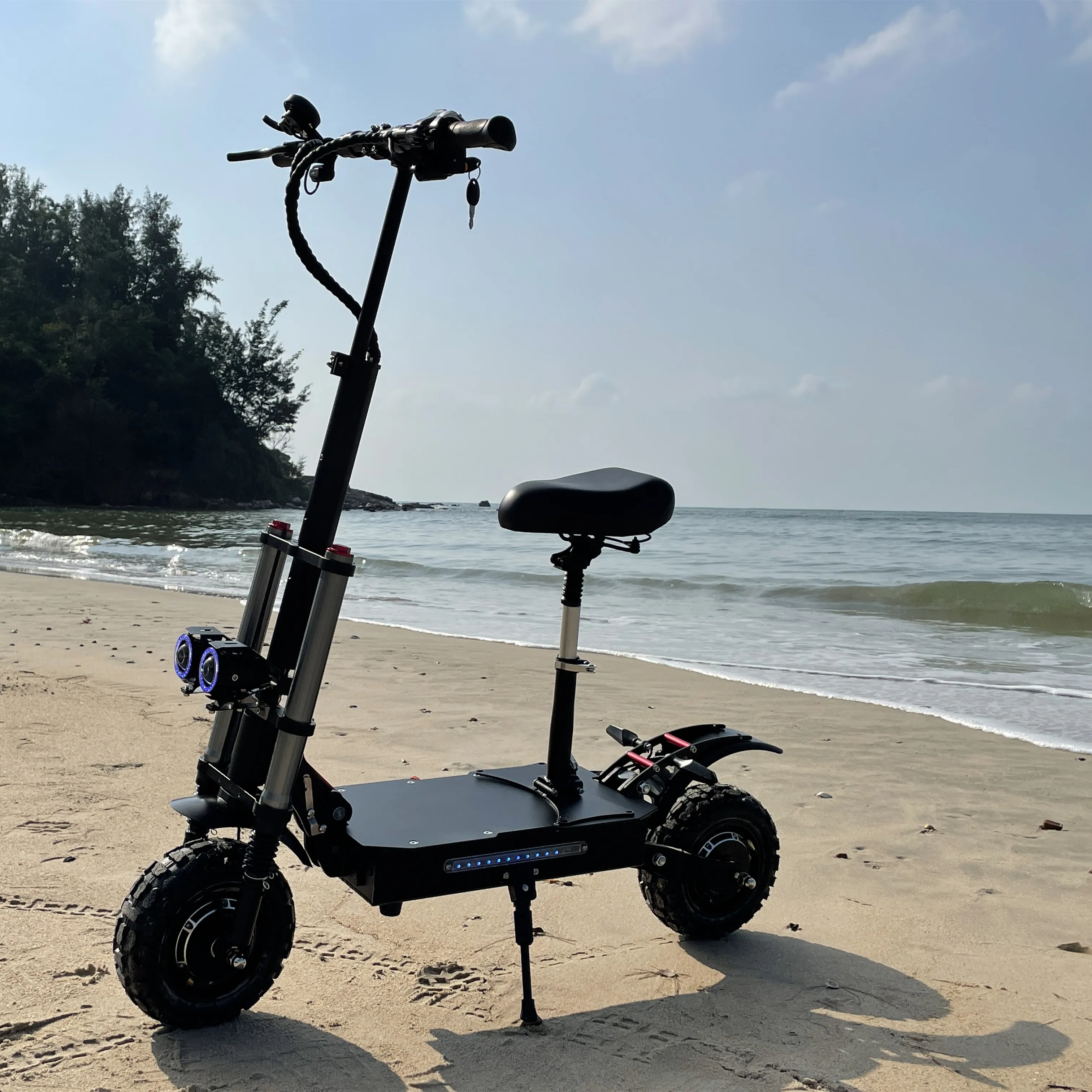 60V 6000W 11inch heavy long run large dual motor electric off road electric scooter adult