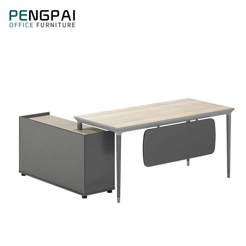  Современный Офисный деревянный компьютерный стол Pengpai из меламина с выдвижным
