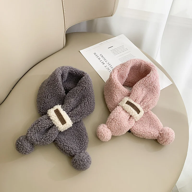 Wholesale fashion student cute warmth neck thicken faux rabbit fur scarf for women winter