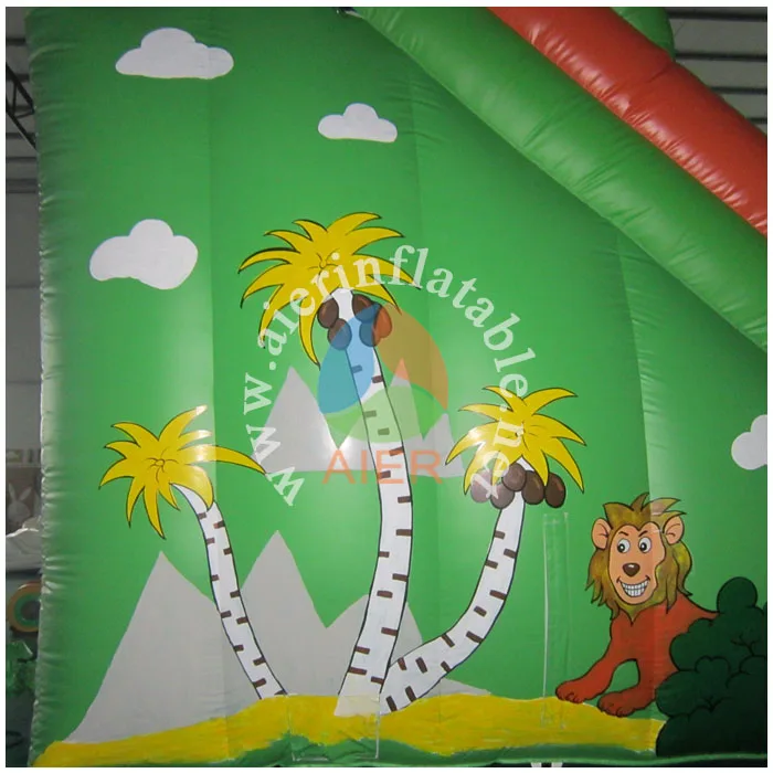 Factory PVC Material Inflatable Forest Bounce Slide Double & Fourfold Stitching Blower & Repair Kit& Warning Sign Customized
