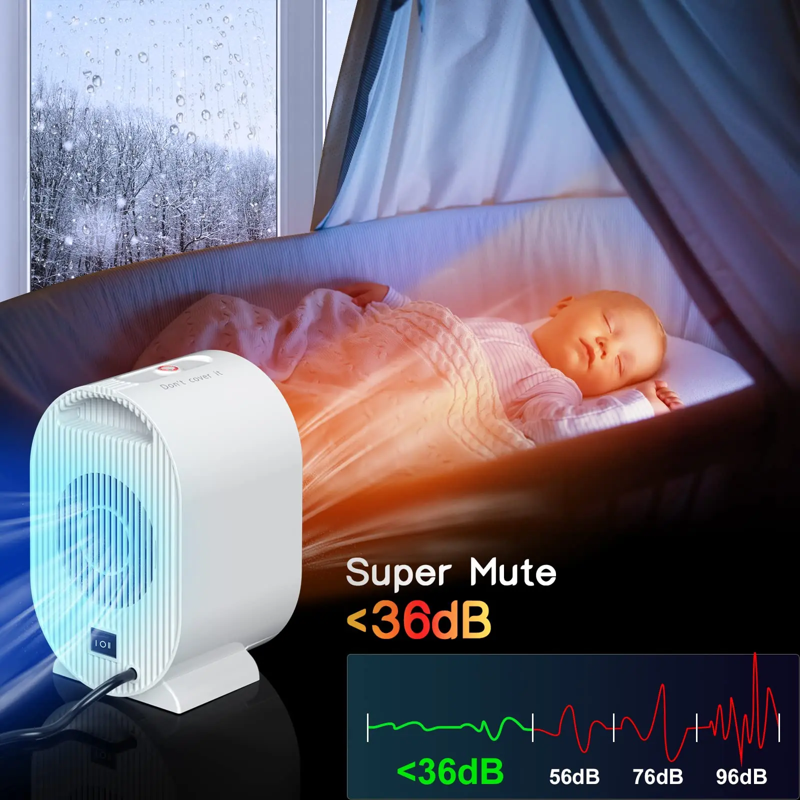 Maist Hot Selling Portable Fan Heater 220V 1200W PTC Home  Electric  Room Fan Heater Ventilation Fan Rv Heat