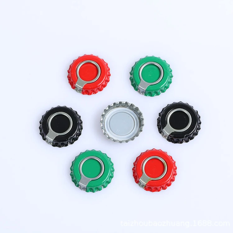 26 mm Tinplate Metal Easy Open Cap for Beer Glass Bottle 26mm Pull Ring Crown Lids