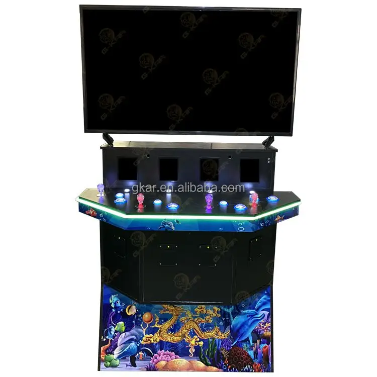 2025 Manufacturer Arcade 4/6 Player Metal/Wood Fish Table Game Software 22nd Century The Destroyer