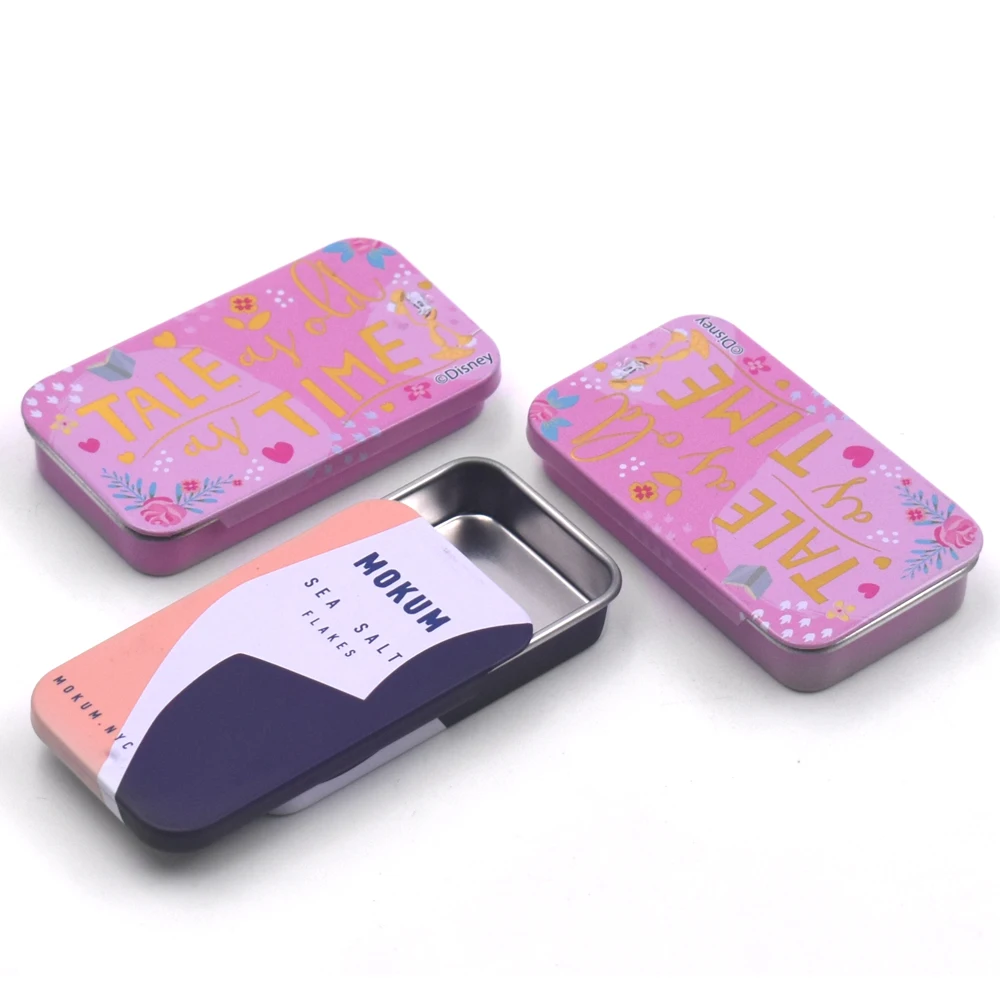 
2019 Hot Sale Lip Balm Slide Metal Tin Box 