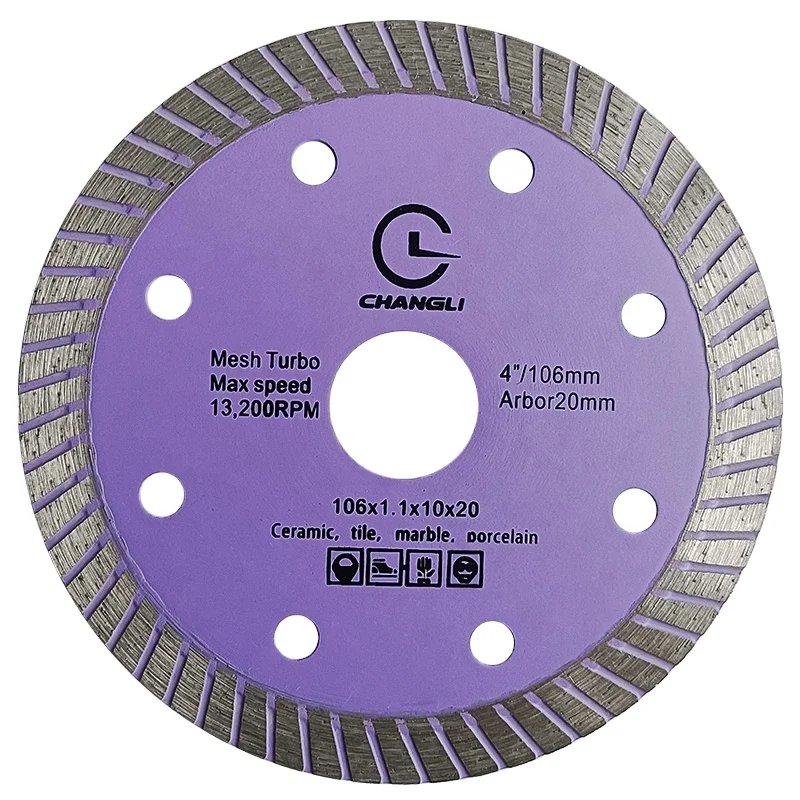 Changli оптовая продажа ультратонкое лезвие пилы для алмазной резки шлифовальное угловой шлифовальной машины керамической плитки 106 мм