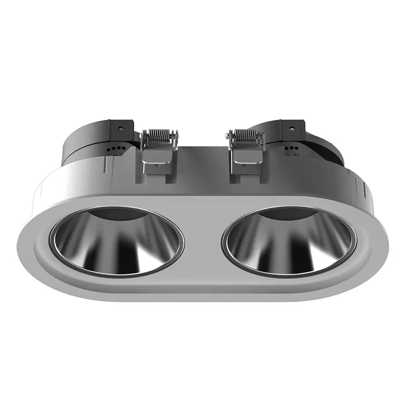 Modern Design Hotel Ceiling Recessed Aluminum Material Double Hand Square Shape Led Downlight