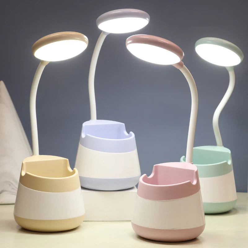 Custom LOGO Signature Minimalist Tri-colour ABS Silicone Factory Made Wholesale Table Lamps