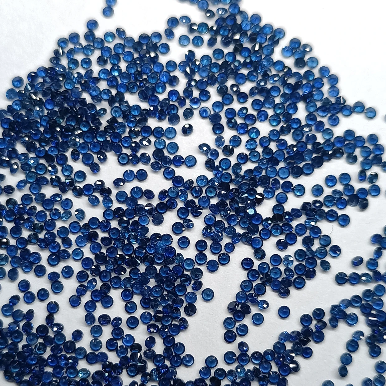 YZ Factory Outlet Price Round Diamond Cut  Natural Blue Sapphire Loose Gems