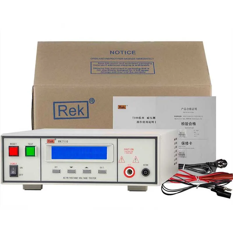 wholesale good quality  Rek RK7110 AC dc Programmable withstanding voltage tester hi-pot tester / PLC Interface